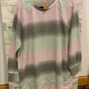 Striped French terry sweatshirt